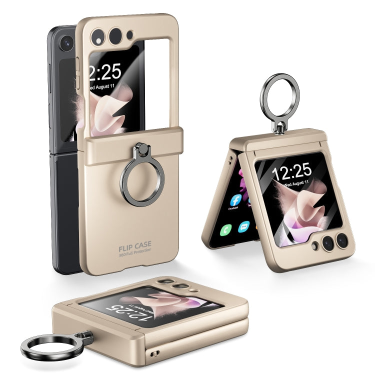 For Samsung Galaxy Z Flip5 5G Integrated Folding Ring Phone Case with Hinge