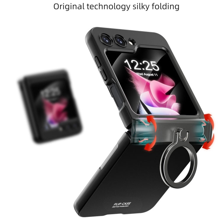 For Samsung Galaxy Z Flip5 5G Integrated Folding Ring Phone Case with Hinge