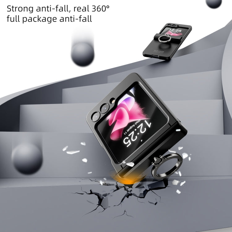 For Samsung Galaxy Z Flip6 / Flip7 FE Integrated Folding Ring Phone Case with Hinge
