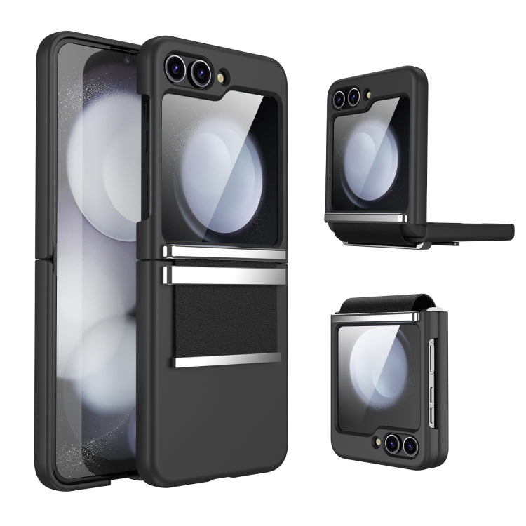 For Samsung Galaxy Z Flip4 5G Hardware Foldable Leather Shockproof Phone Case
