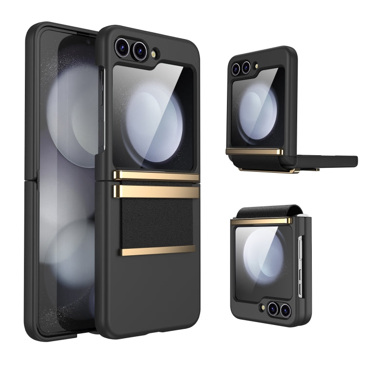 For Samsung Galaxy Z Flip3 5G Hardware Foldable Leather Shockproof Phone Case
