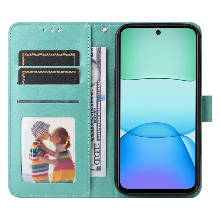 For Redmi 13 4G / Redmi Note 13R Embossed Sunflower Leather Phone Case