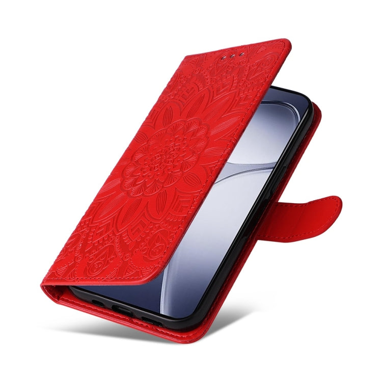 For Redmi K70 Ultra Embossed Sunflower Leather Phone Case