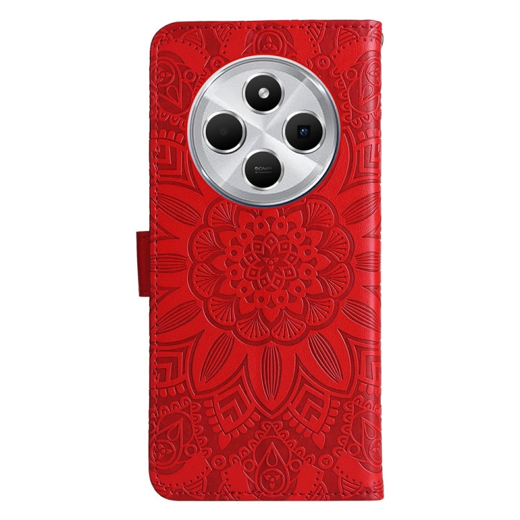 For Redmi 14C 4G Embossed Sunflower Leather Phone Case
