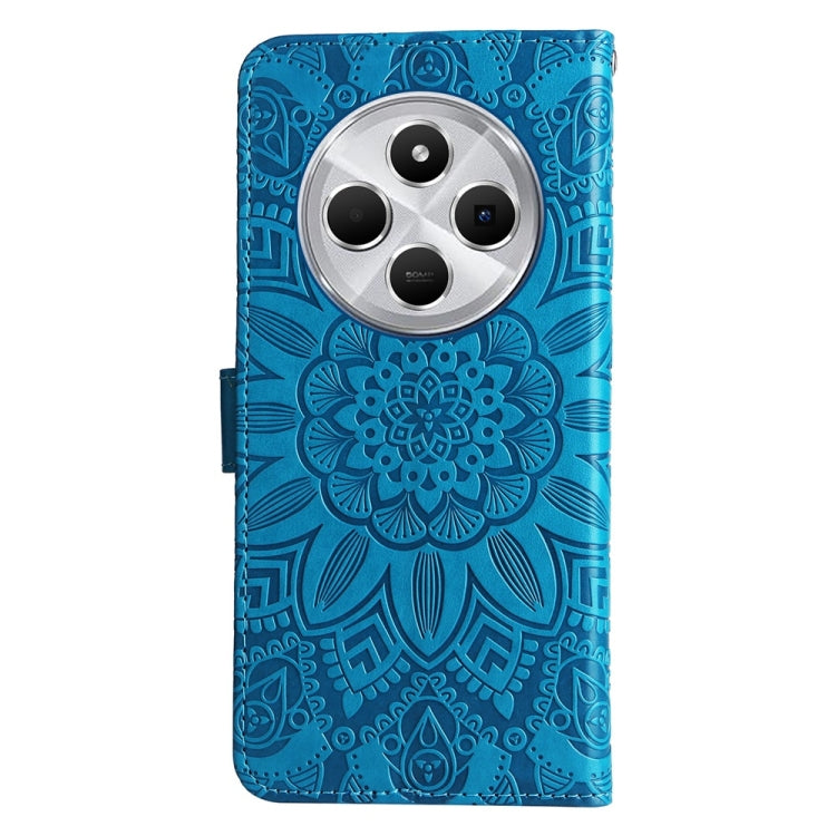 For Redmi 14C 4G Embossed Sunflower Leather Phone Case