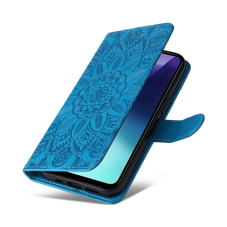 For Redmi 14C 4G Embossed Sunflower Leather Phone Case