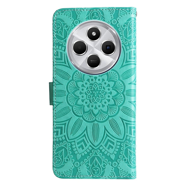For Redmi 14C 4G Embossed Sunflower Leather Phone Case