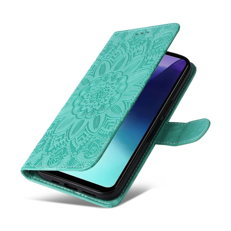 For Redmi 14C 4G Embossed Sunflower Leather Phone Case