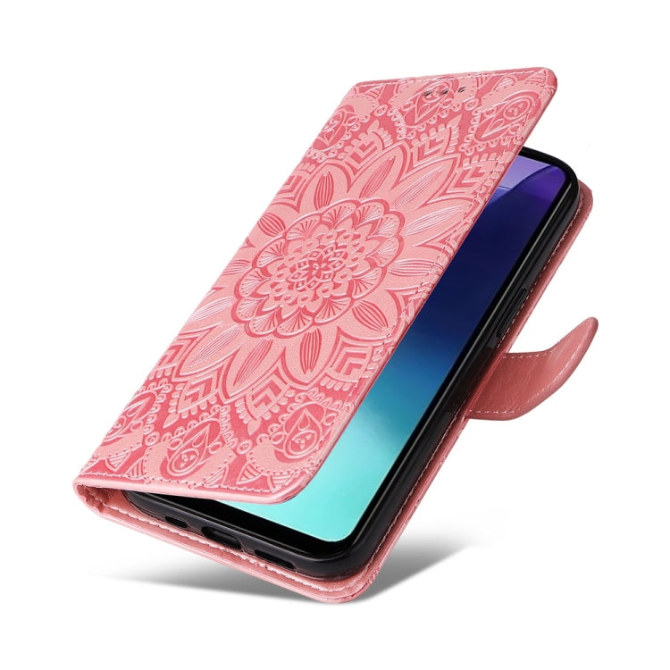 For Redmi 14C 4G Embossed Sunflower Leather Phone Case