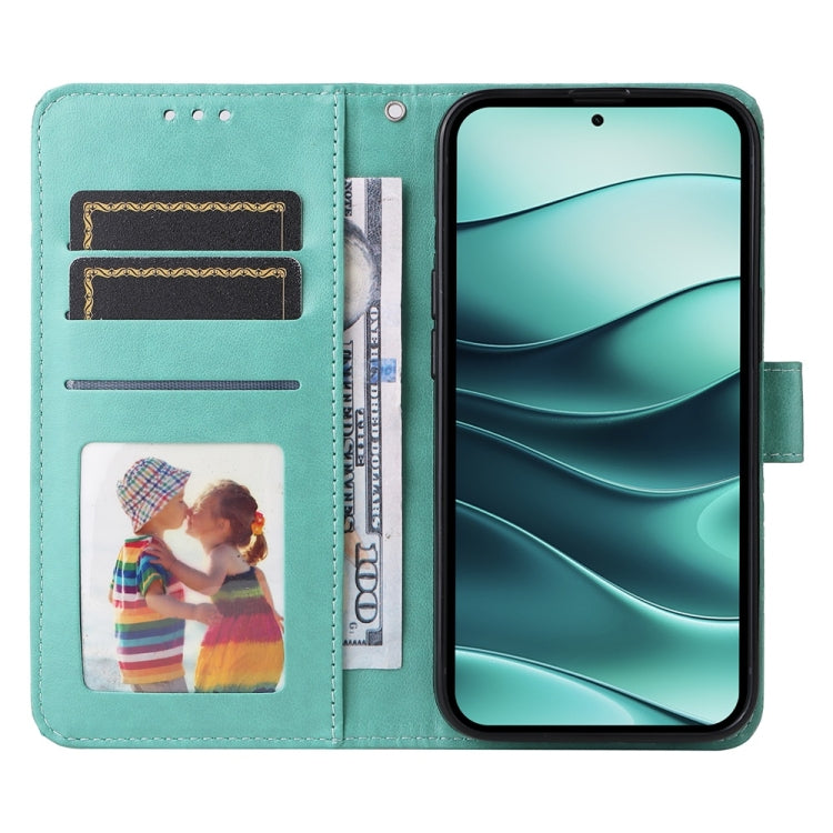 For Redmi Note 14 5G Embossed Sunflower Leather Phone Case