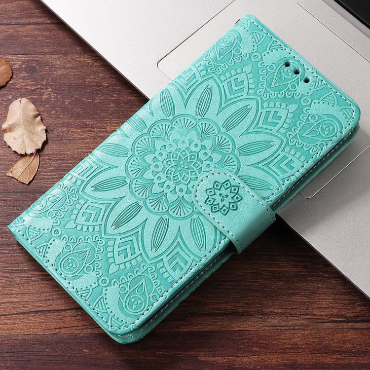 For Redmi Note 14 4G 164.84mm Embossed Sunflower Leather Phone Case