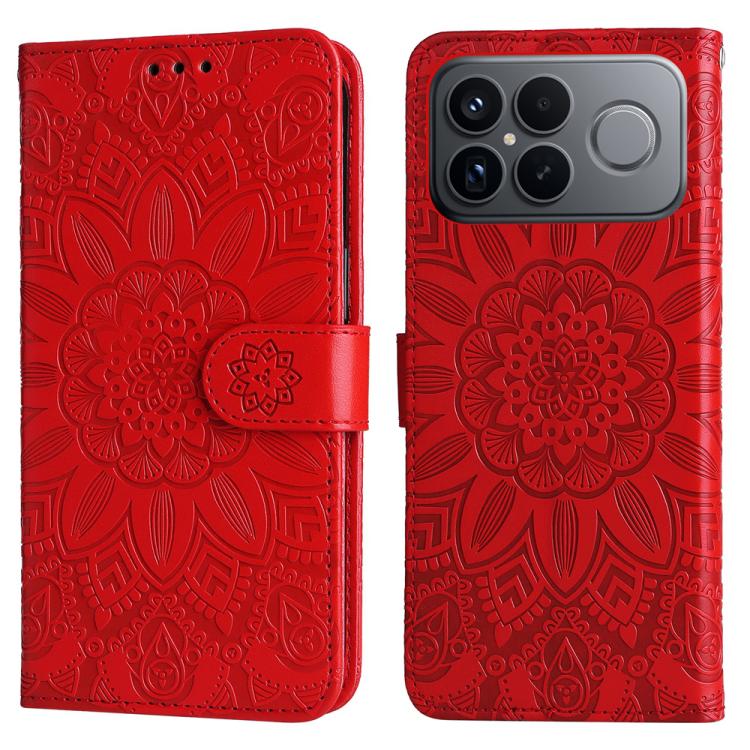 For Redmi K90 Pro Max / Xiaomi Poco F8 Ultra 5G Embossed Sunflower Leather Phone Case