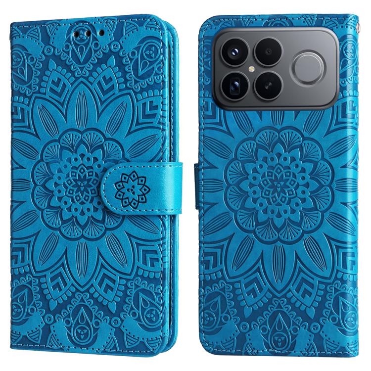 For Redmi K90 Pro Max / Xiaomi Poco F8 Ultra 5G Embossed Sunflower Leather Phone Case