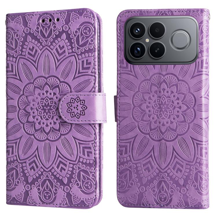 For Redmi K90 Pro Max / Xiaomi Poco F8 Ultra 5G Embossed Sunflower Leather Phone Case