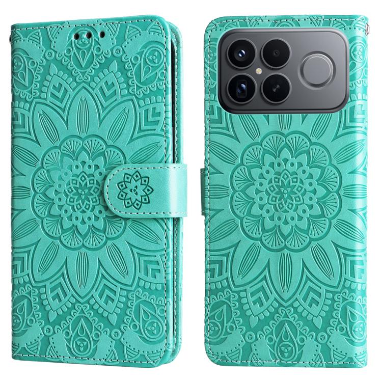 For Redmi K90 Pro Max / Xiaomi Poco F8 Ultra 5G Embossed Sunflower Leather Phone Case