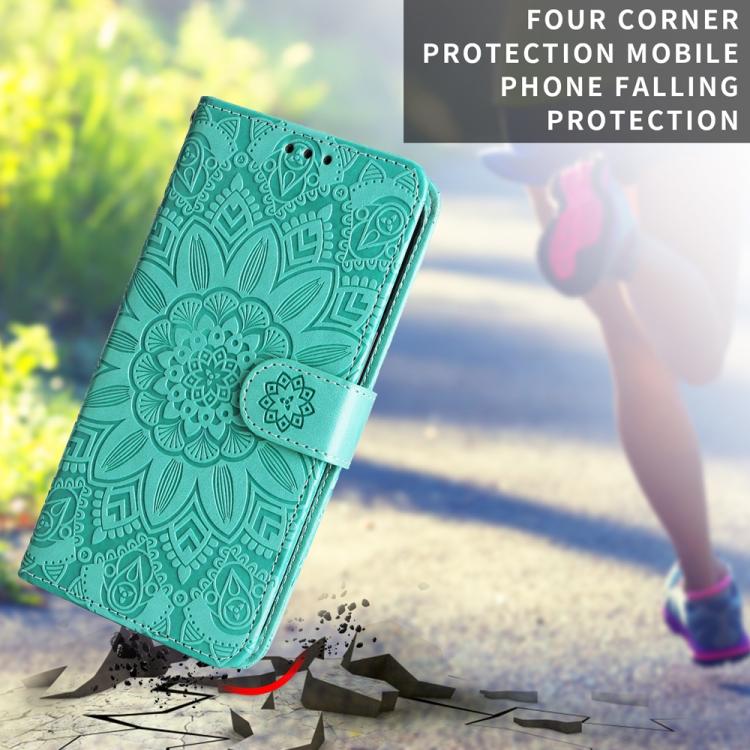 For Redmi Note 15 Pro 4G Global 163.2mm Embossed Sunflower Leather Phone Case