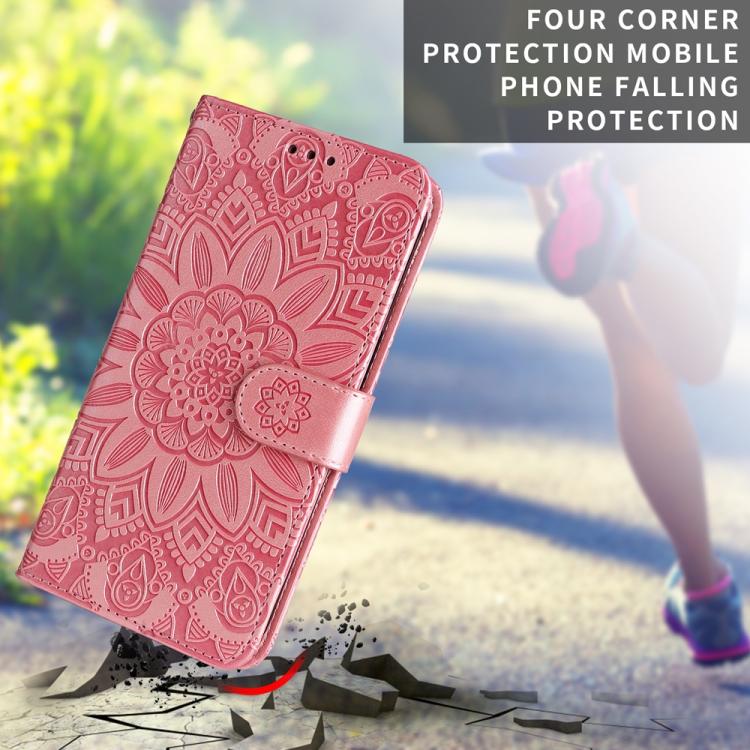 For Redmi Note 15 Pro 4G Global 163.2mm Embossed Sunflower Leather Phone Case