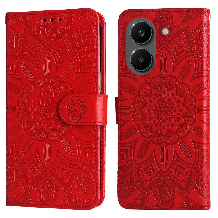 For Redmi Turbo 5 5G / Poco X8 Pro 5G Embossed Sunflower Leather Phone Case