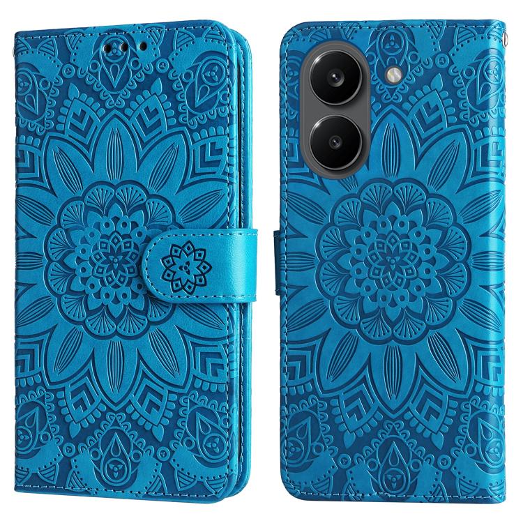 For Redmi Turbo 5 5G / Poco X8 Pro 5G Embossed Sunflower Leather Phone Case