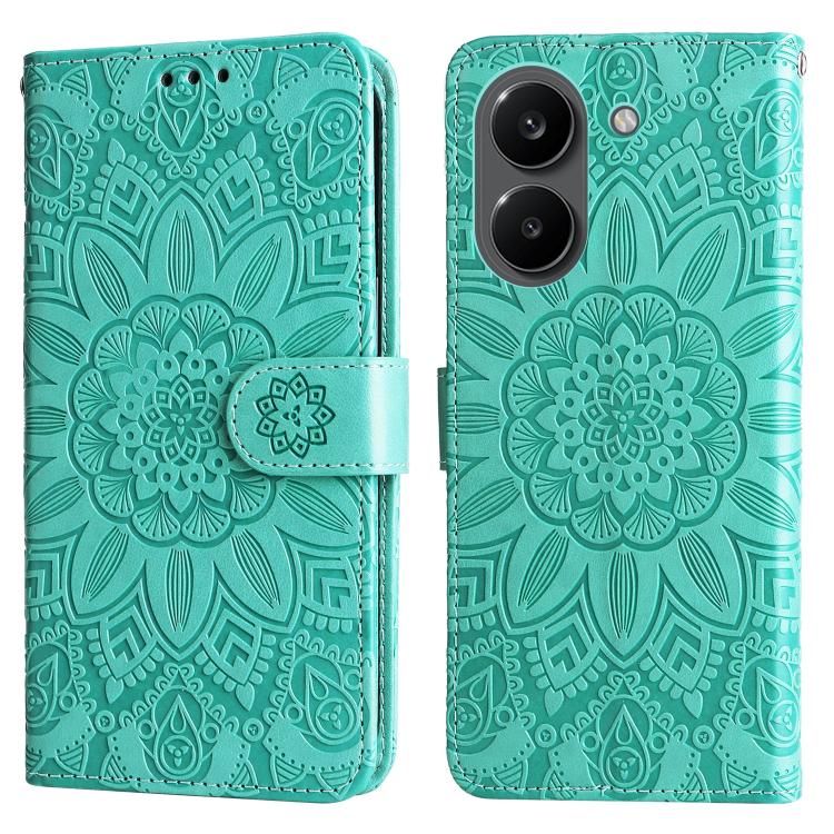 For Redmi Turbo 5 5G / Poco X8 Pro 5G Embossed Sunflower Leather Phone Case