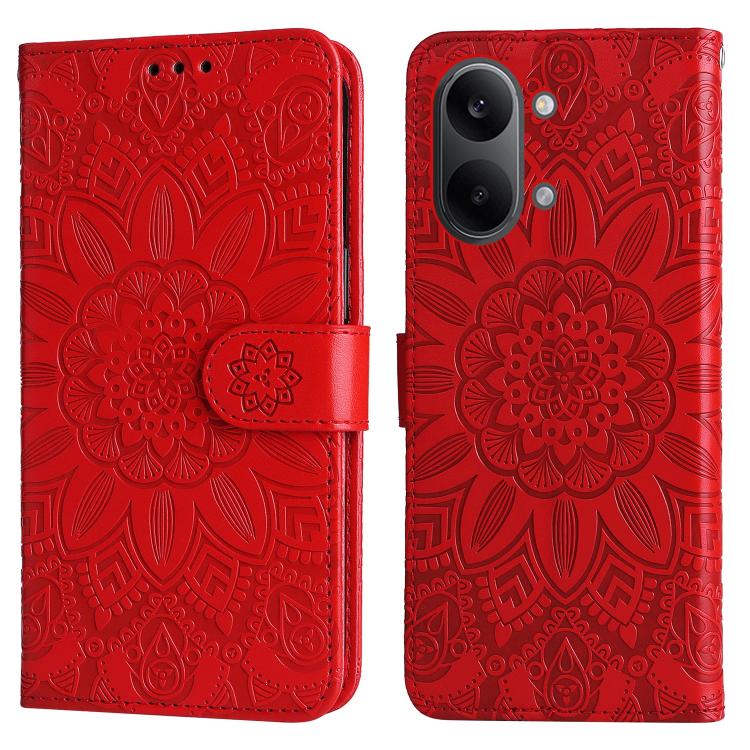 For Redmi Turbo 5 Max 5G / Poco X8 Pro Max 5G Embossed Sunflower Leather Phone Case