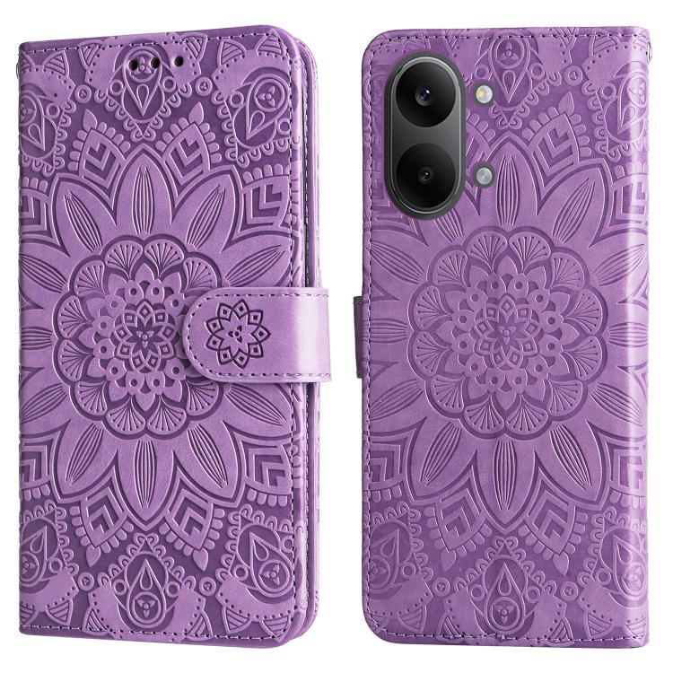 For Redmi Turbo 5 Max 5G / Poco X8 Pro Max 5G Embossed Sunflower Leather Phone Case
