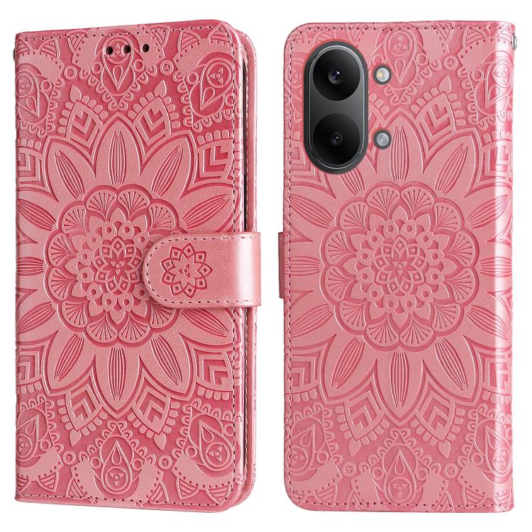 For Redmi Turbo 5 Max 5G / Poco X8 Pro Max 5G Embossed Sunflower Leather Phone Case