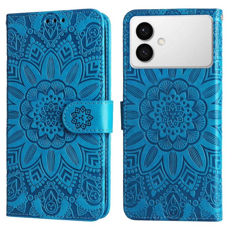 For Samsung Galaxy S26 Edge 5G Embossed Sunflower Leather Phone Case