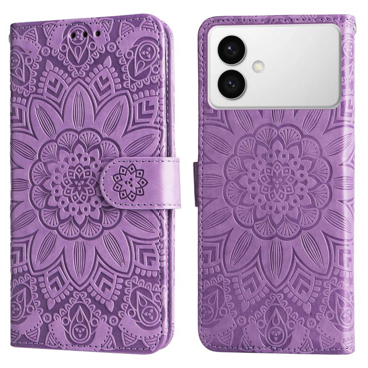 For Samsung Galaxy S26 Edge 5G Embossed Sunflower Leather Phone Case