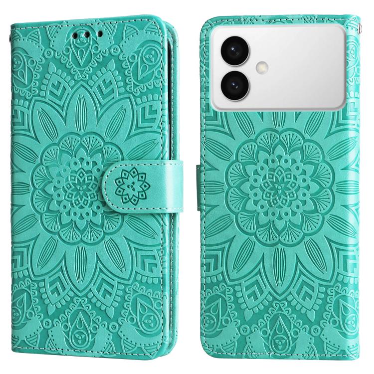 For Samsung Galaxy S26 Edge 5G Embossed Sunflower Leather Phone Case