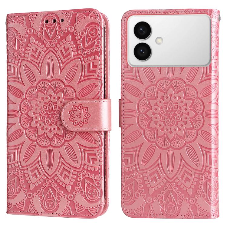 For Samsung Galaxy S26 Edge 5G Embossed Sunflower Leather Phone Case