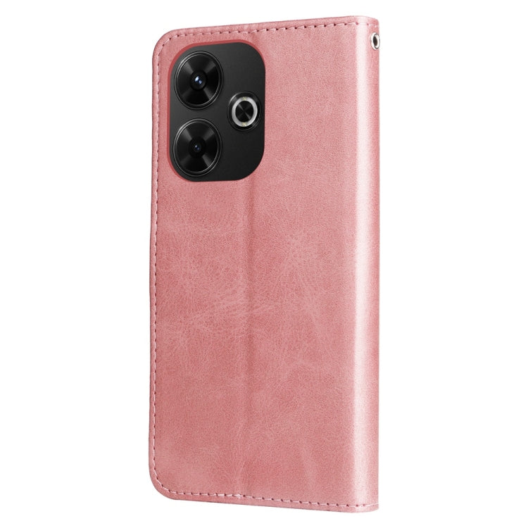 For Redmi 13 4G / Redmi Note 13R Fashion Calf Texture Zipper Leather Phone Case