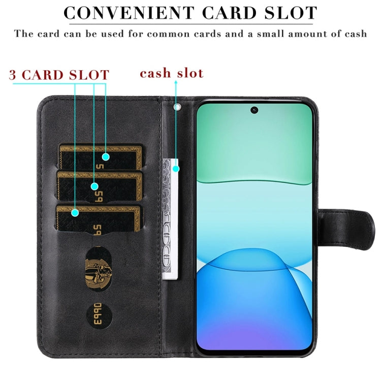 For Redmi 13 4G / Redmi Note 13R Fashion Calf Texture Zipper Leather Phone Case