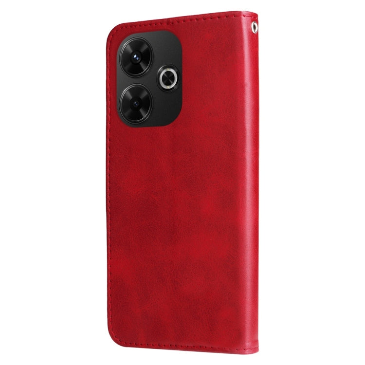 For Redmi 13 4G / Redmi Note 13R Fashion Calf Texture Zipper Leather Phone Case