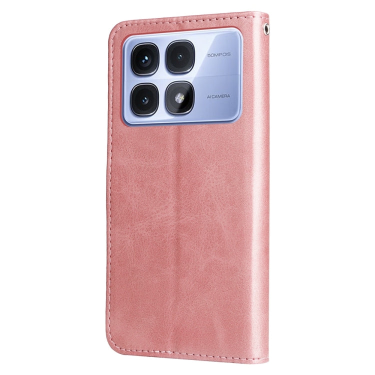 For Redmi K70 Ultra Fashion Calf Texture Zipper Leather Phone Case
