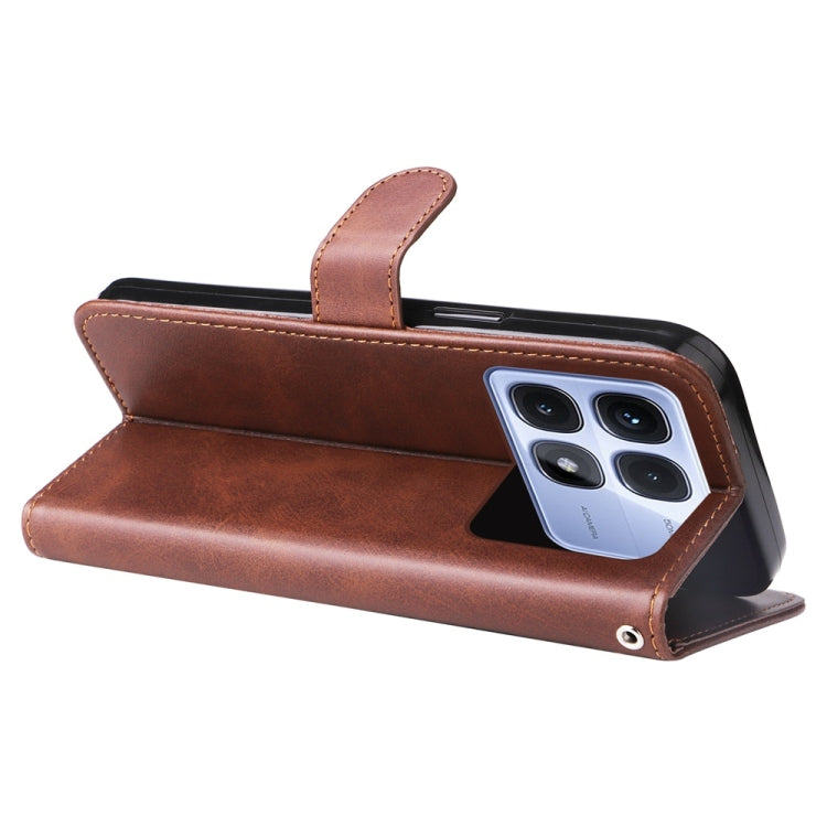 For Redmi K70 Ultra Fashion Calf Texture Zipper Leather Phone Case