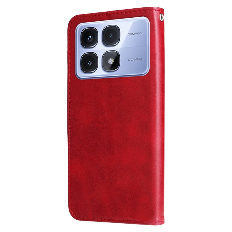 For Redmi K70 Ultra Fashion Calf Texture Zipper Leather Phone Case