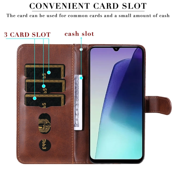 For Redmi 14C 4G Fashion Calf Texture Zipper Leather Phone Case
