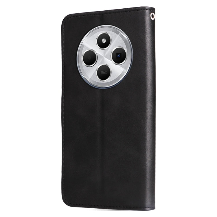 For Redmi 14C 4G Fashion Calf Texture Zipper Leather Phone Case
