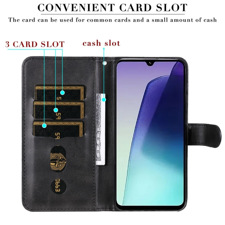 For Redmi 14C 4G Fashion Calf Texture Zipper Leather Phone Case