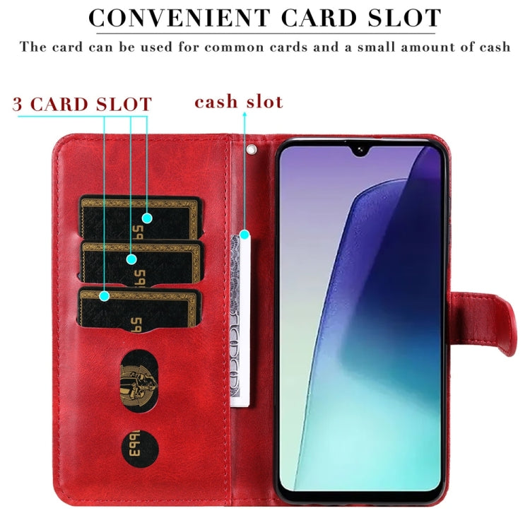 For Redmi 14C 4G Fashion Calf Texture Zipper Leather Phone Case