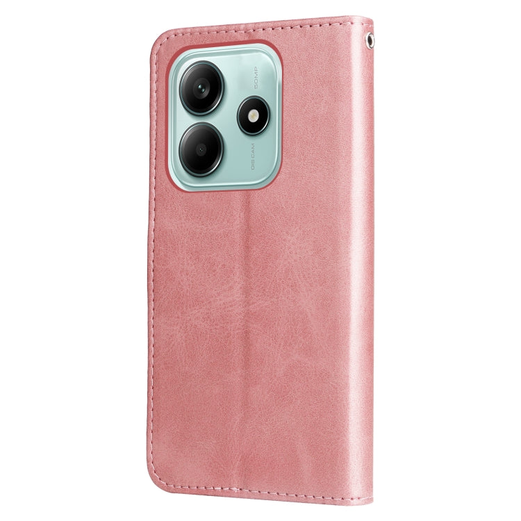 For Redmi Note 14 5G Fashion Calf Texture Zipper Leather Phone Case