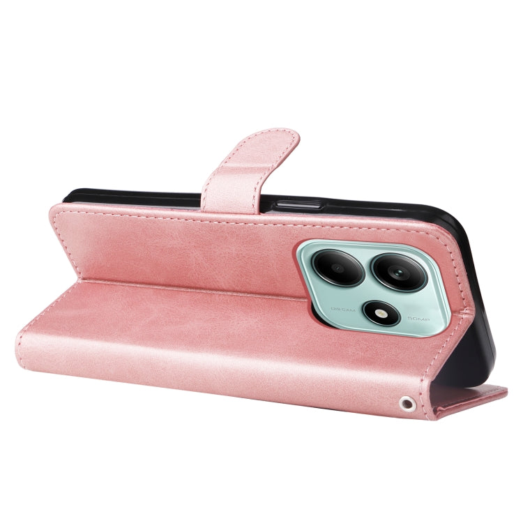 For Redmi Note 14 5G Fashion Calf Texture Zipper Leather Phone Case