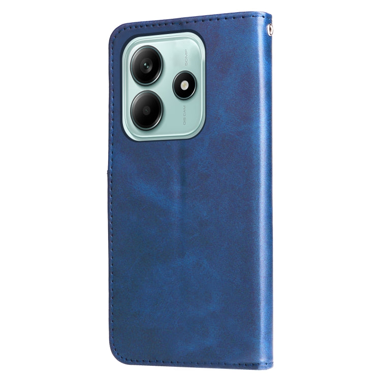 For Redmi Note 14 5G Fashion Calf Texture Zipper Leather Phone Case