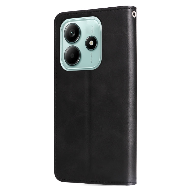 For Redmi Note 14 5G Fashion Calf Texture Zipper Leather Phone Case