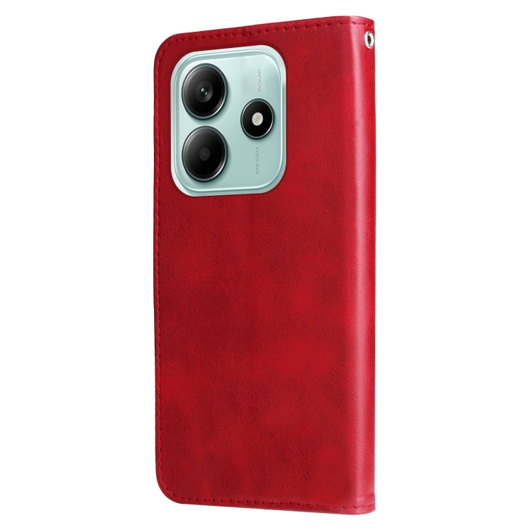For Redmi Note 14 5G Fashion Calf Texture Zipper Leather Phone Case