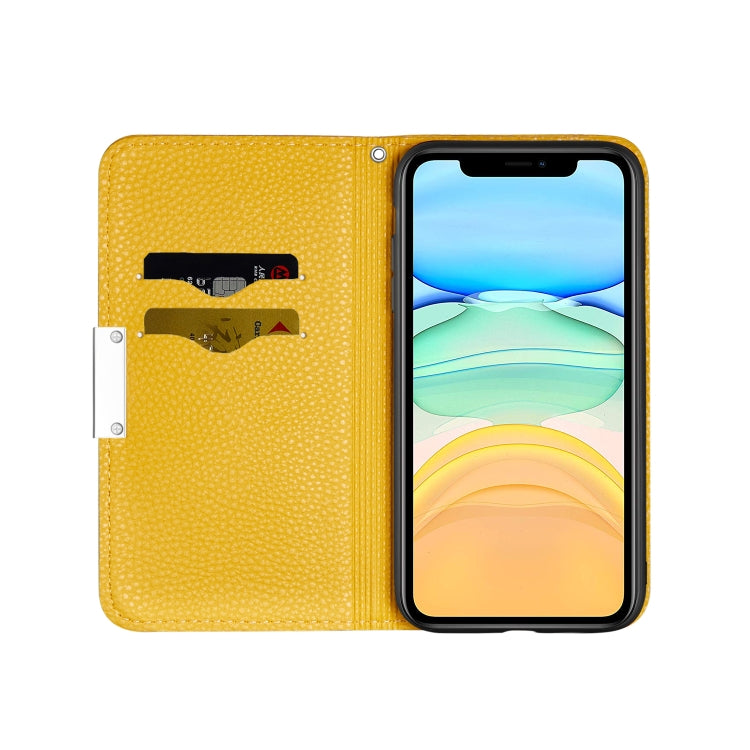 For iPhone 12 mini Litchi Texture Horizontal Flip Leather Case with Holder & Card Slots
