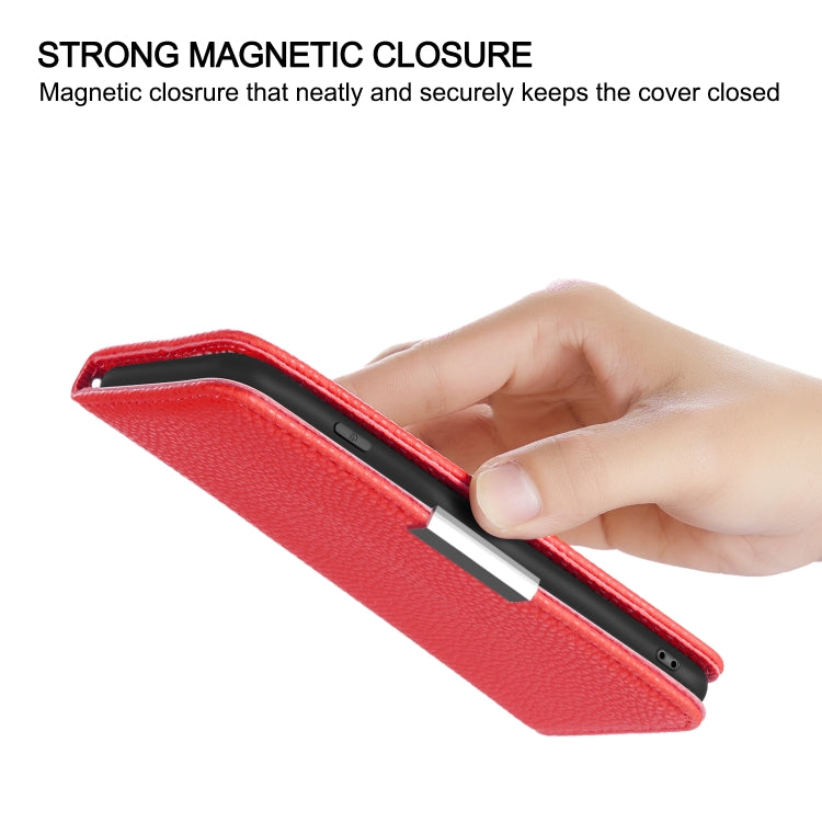 For iPhone 12 mini Litchi Texture Horizontal Flip Leather Case with Holder & Card Slots