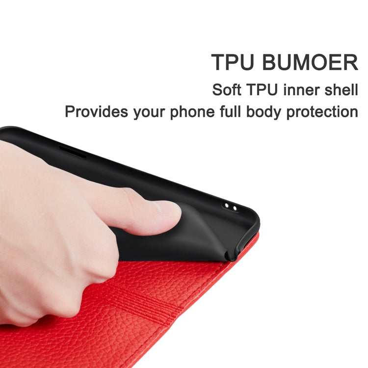 For iPhone 12 mini Litchi Texture Horizontal Flip Leather Case with Holder & Card Slots