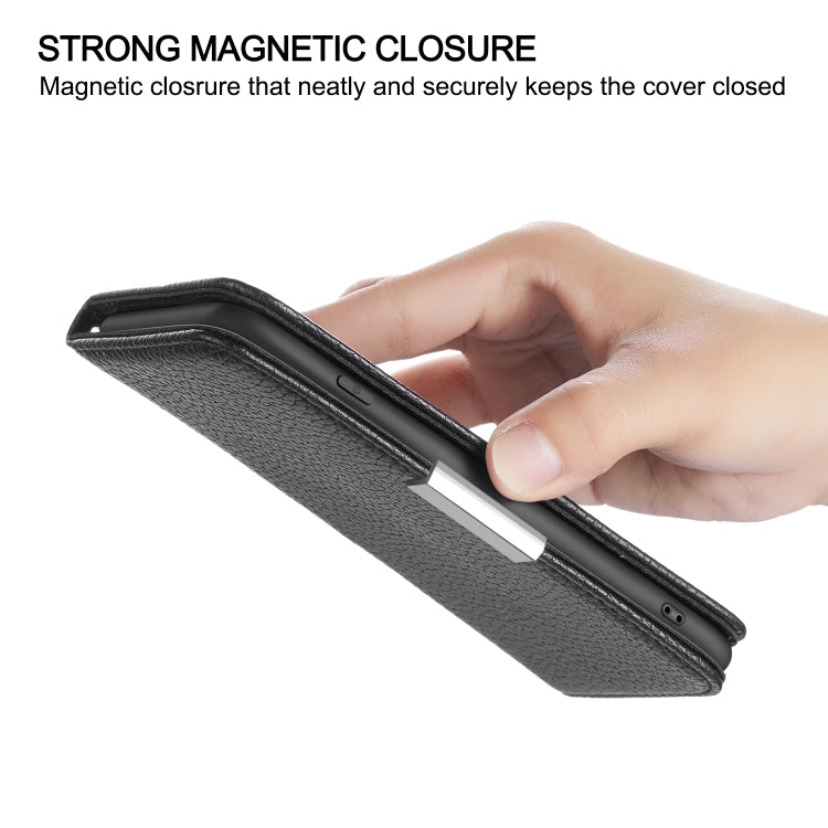 For iPhone 12 mini Litchi Texture Horizontal Flip Leather Case with Holder & Card Slots